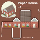 ocuklar iin hazr ev model maketi ablonu, paper craft model house